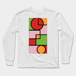 Piet Mondrian Style Geometric Pattern, Simple, Classic and Elegant Long Sleeve T-Shirt